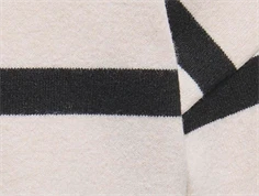 Kids ONLY birch/black stribet loose højhalset strikbluse